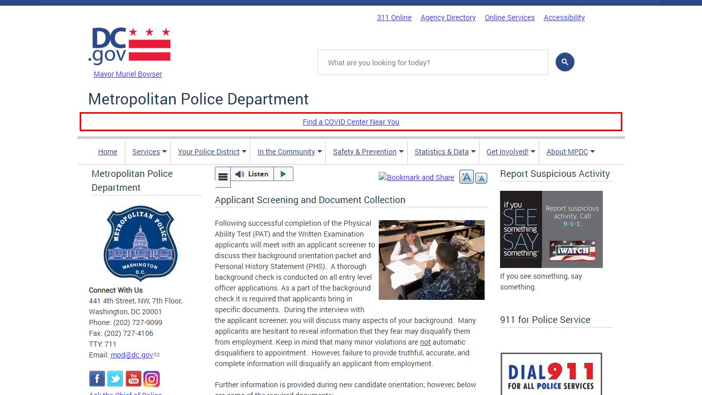 Applicant Screening and Document Collection | mpdc